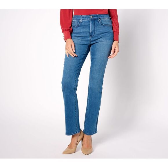 NYDJ Women's Plus Sz Pants 18W High Rise Billie Mini Bootcut Jean Blue A629112 - Picture 1 of 4